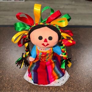 Mexican Colorful Ribbon Doll, artesian